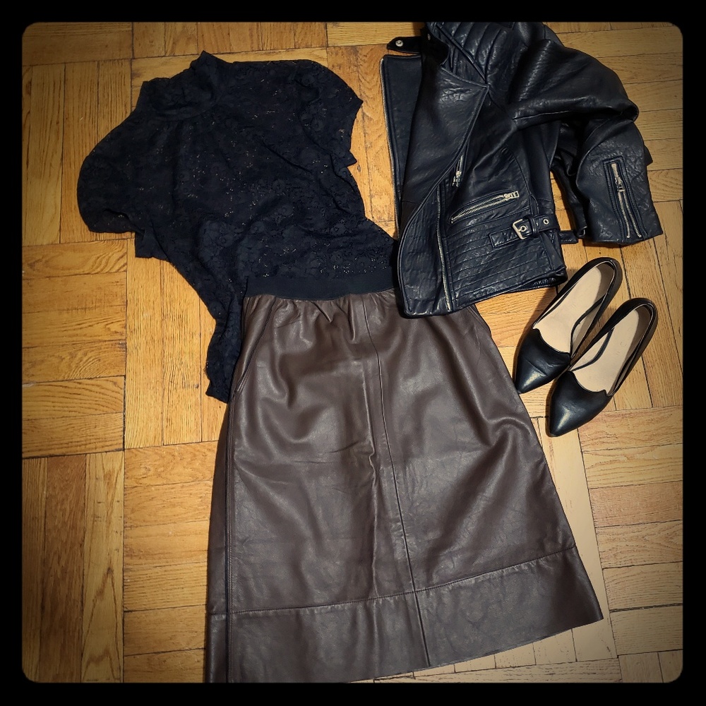 NWOT Vintage Marc Jacobs Leather Skirt